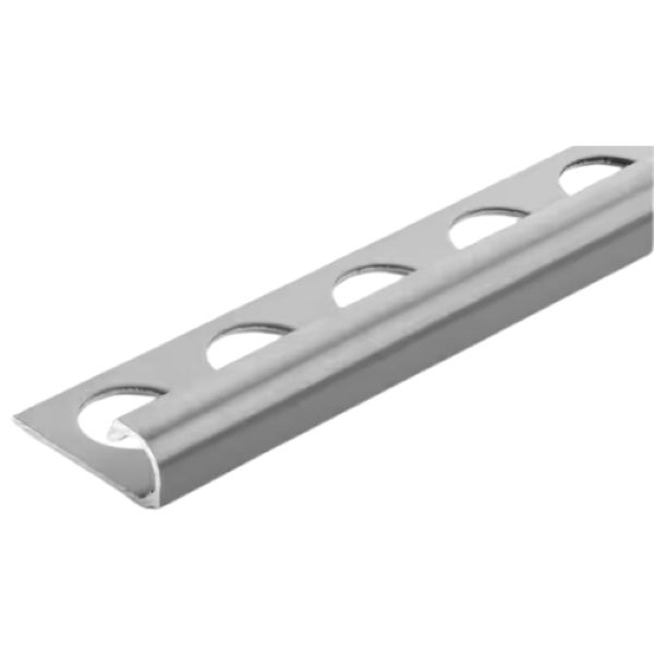 ALUMINIUM TILE TRIM - 12MM - GLOSS ROUND