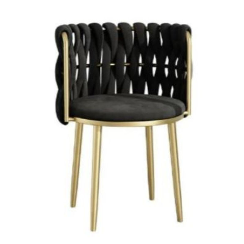 Dion Velvet Dinning Chairs-Black