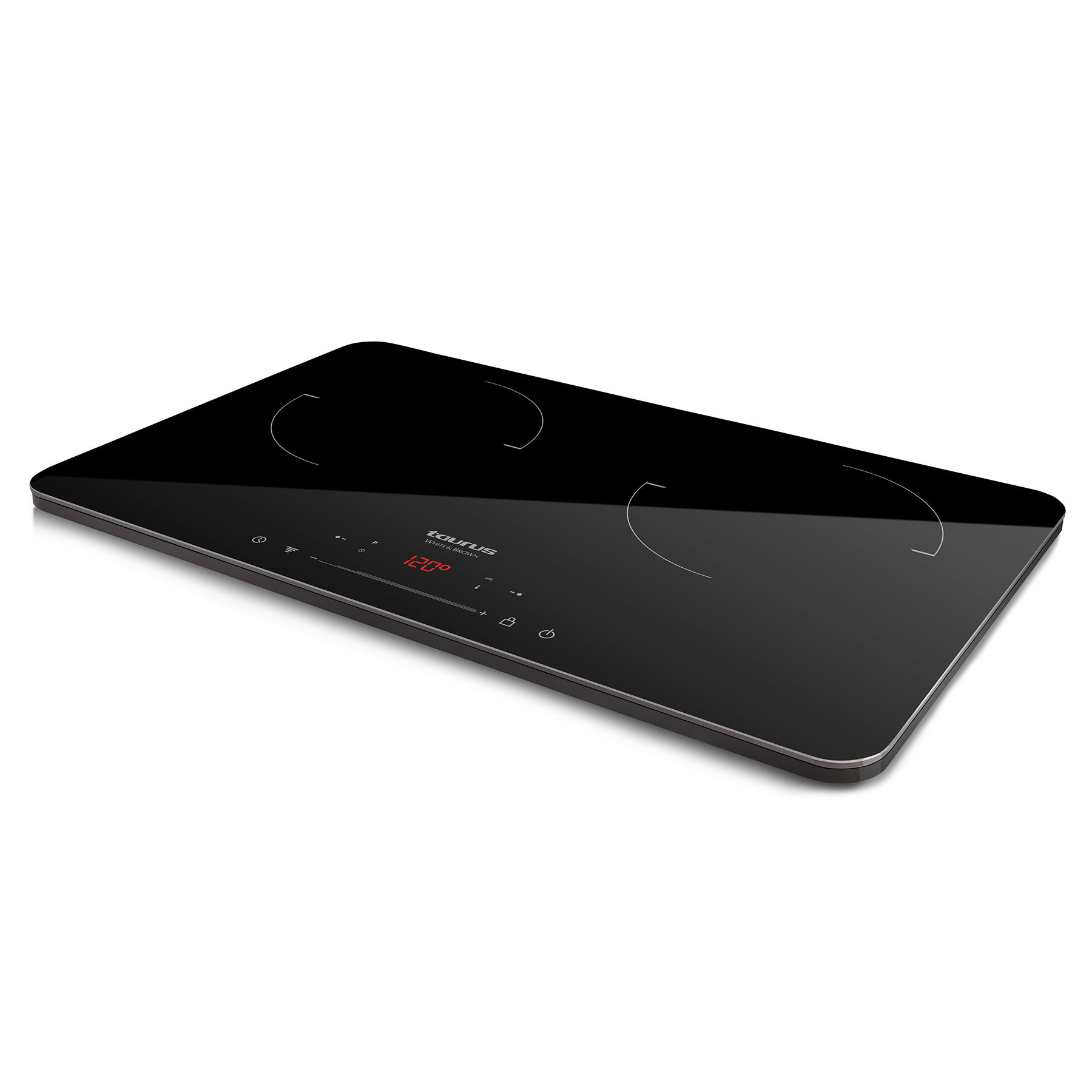 Taurus Induction Cooker DoubleED Display Crystal Black Variable Heat Settings 0W 