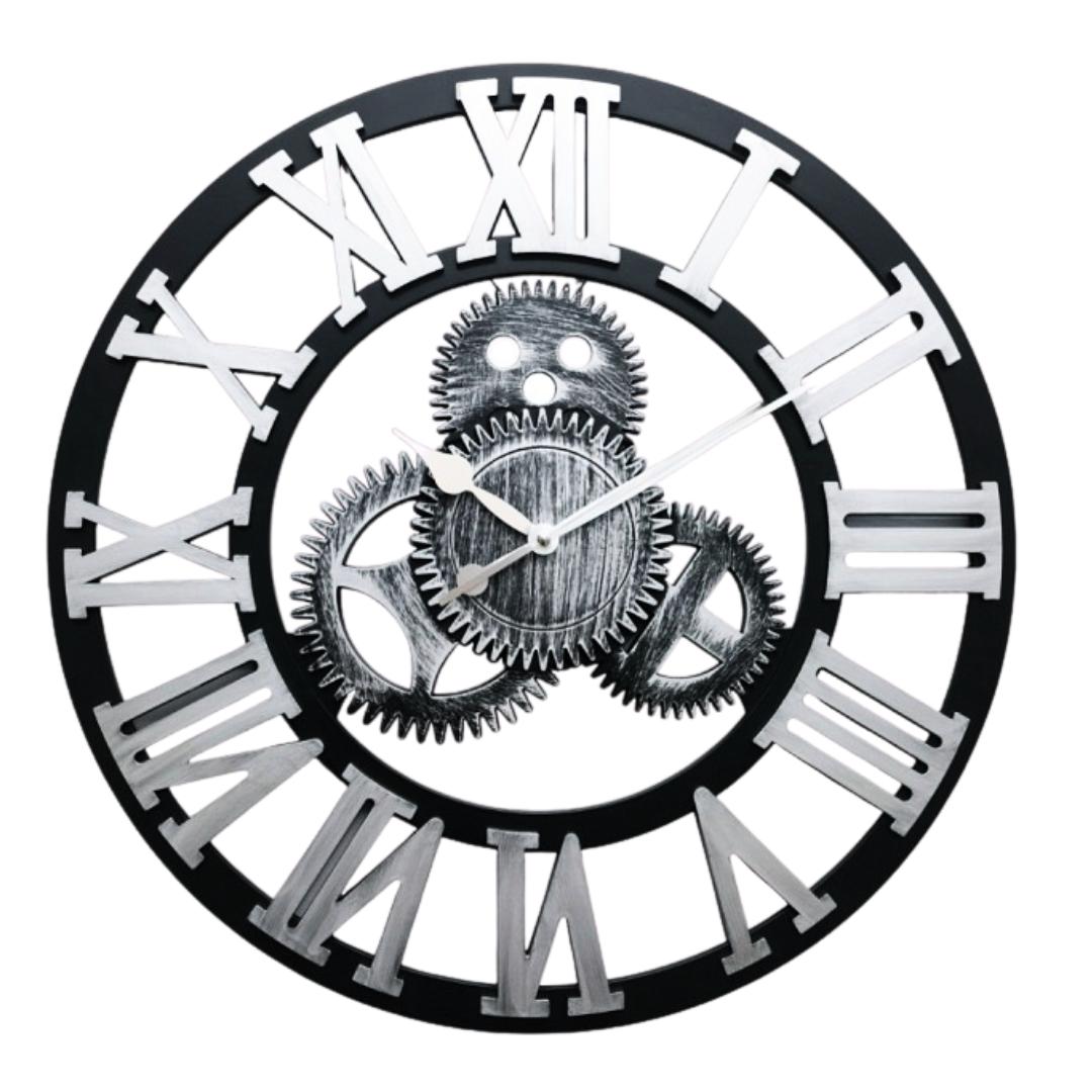 Muett Roman Silver Wall Clock