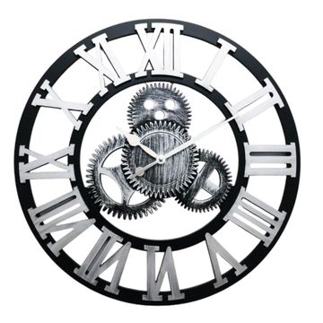 Muett Roman Silver Wall Clock