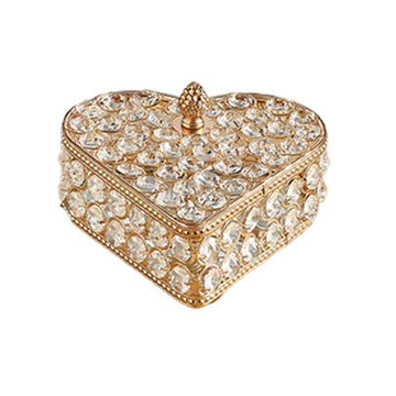 Crystal Jewelry / Makeup Box Storage Organizer Box - Heart Design