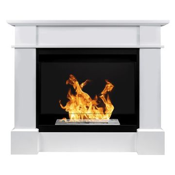 NOVAFLAME - COLOSSEUM PULA FREESTANDING BIO-FIREPLACE - WHITE