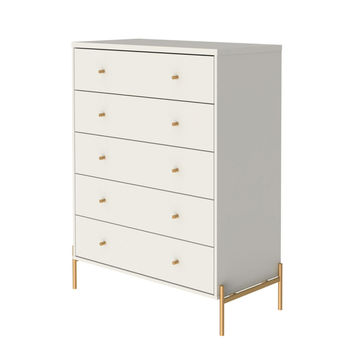Jasper 5 Drawer Dresser -Off White