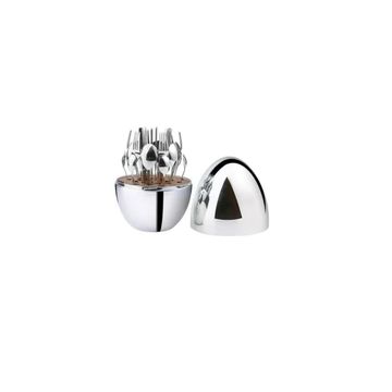 Homepro 24pcs Egg Shaped Holder Cutlery Set Stainless Steel Cutlery Set (Pack of 24)