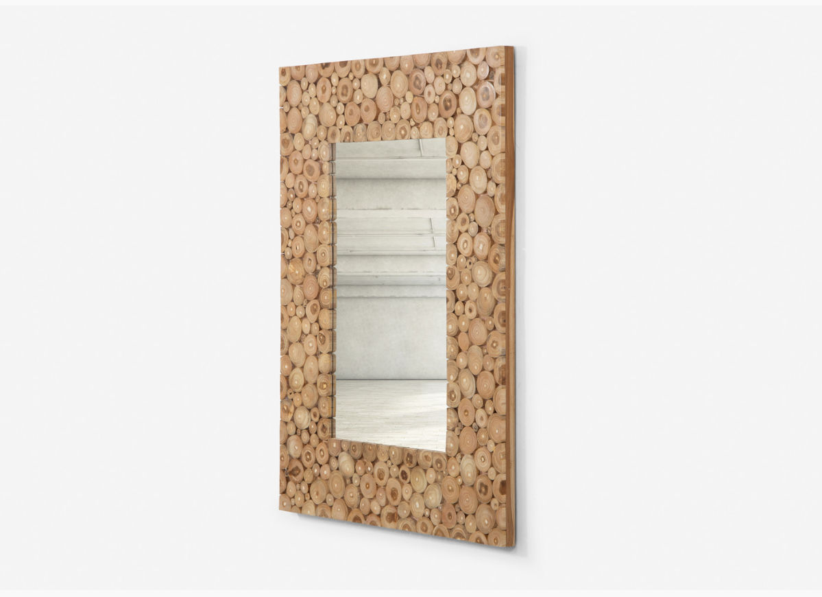 Teak Framed Mirror - Medium