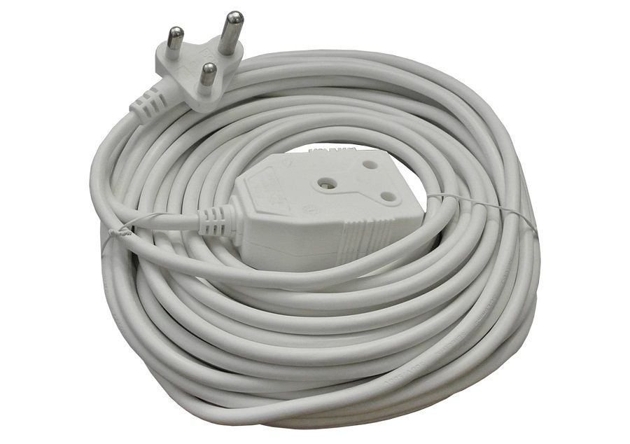 Extension cord 10amp 20metre white HG 1mm