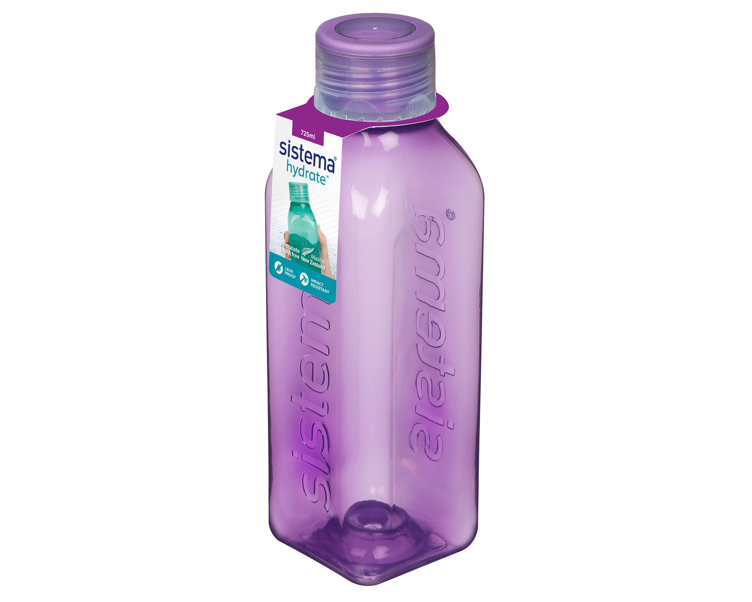 Sistema Sistema - 725ml Medium Square Bottle - Purple