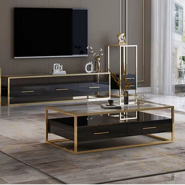 EFURN- Lucy TV stand & Coffee Table  Black