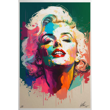 Canvas Wall Art - Marilyn Monroe Abstract Painting - B1539 - [120 x 80 cm]