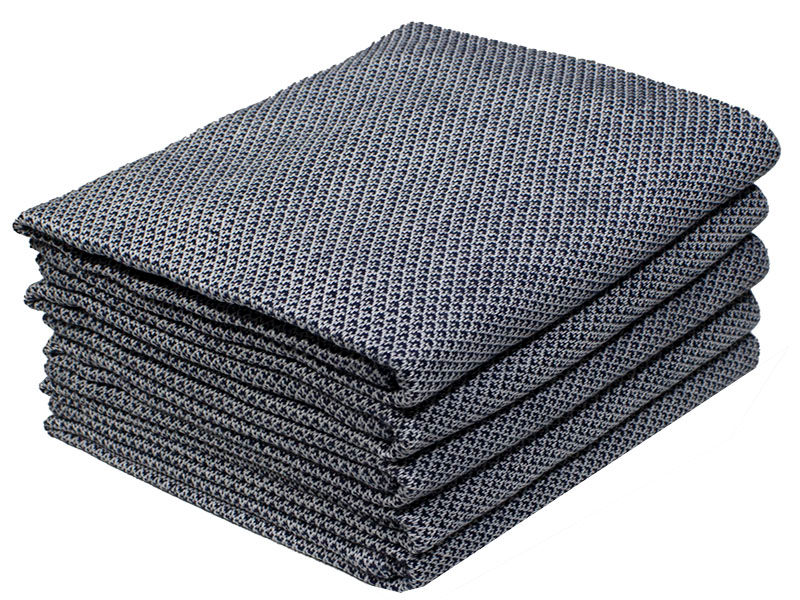 Multipurpose, Easy Fit, Absorbent Kitchen Towel - Design 2047 - 040x070cms - (05 Pc Pack) - Plain - Jet Black