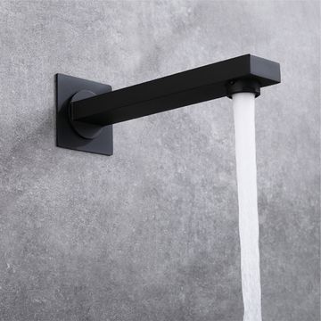 Bath/Basin Wall Spout 1110 Black 220mm