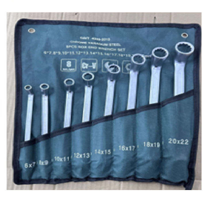 Double ended double deep offset ring spanner set 8pcs