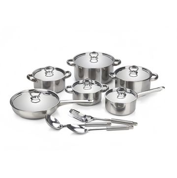 15pcs Stainless Steel Cookware Set