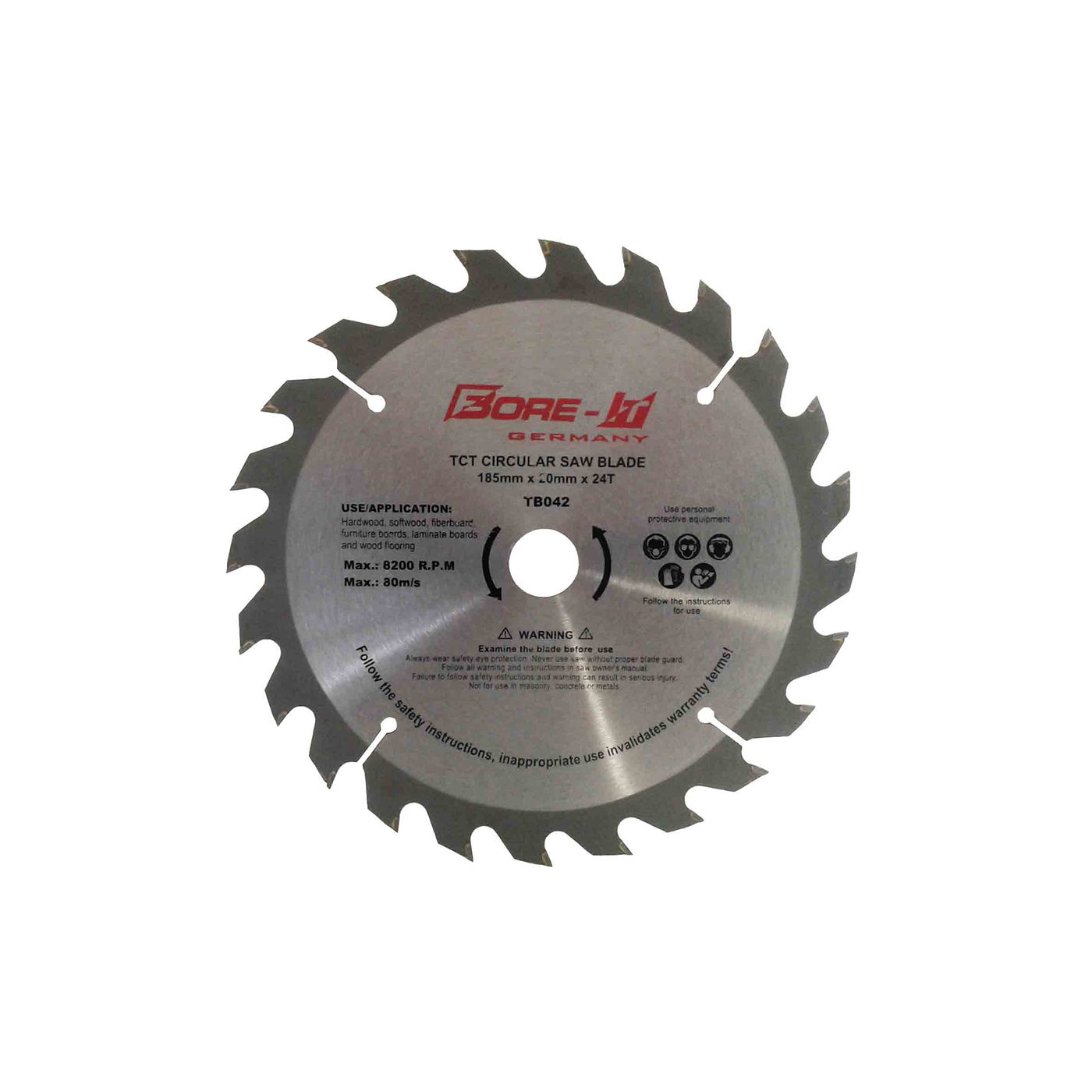 Bore-it - Circular Saw Blade - 185mm X 24t X 20/16b - 4 Pack