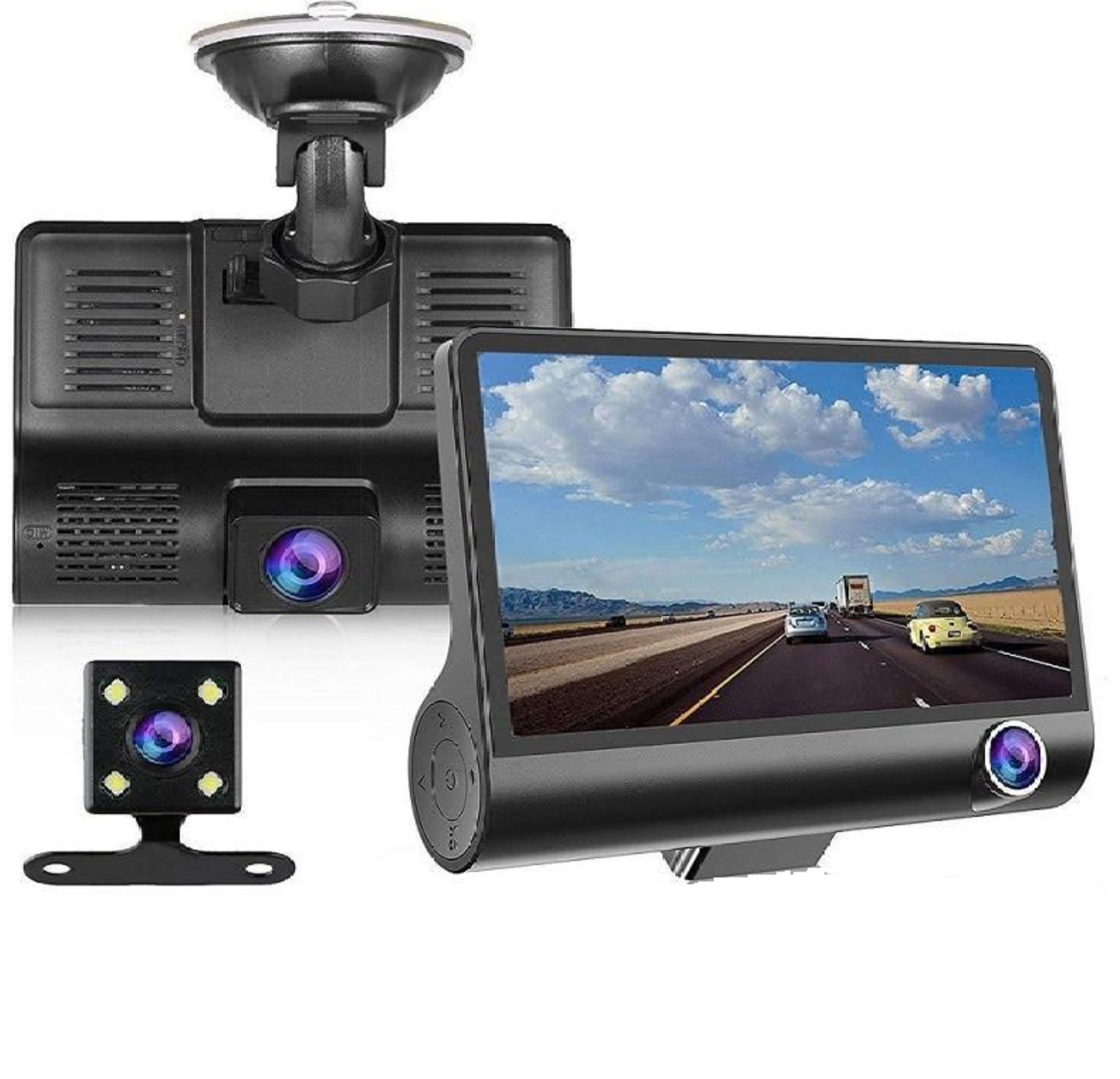WDR3 dash camera with 3 camera's full HD