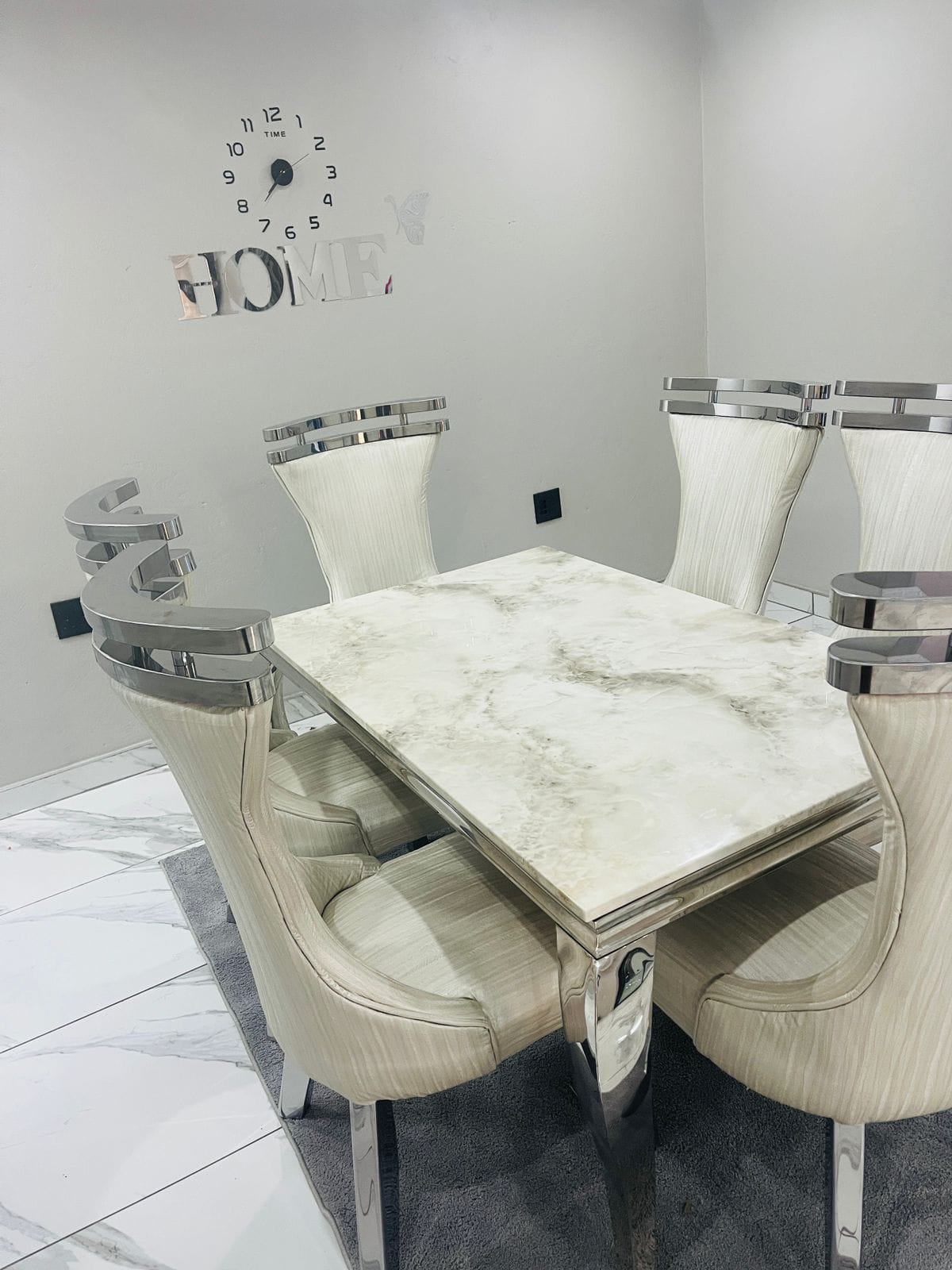6-Seater Stainless Steel Dining Room Suites