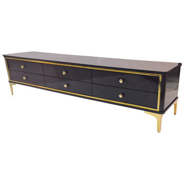 Hilda Black Mirrored Plasma Stand