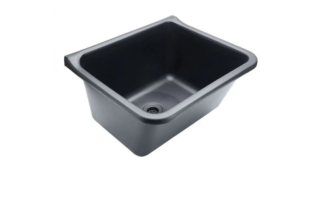 Washtrough, Plastic, Black, 40 Litres BY WOODLY