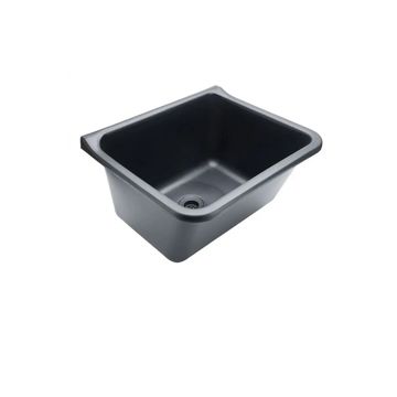 Washtrough, Plastic, Black, 40 Litres BY WOODLY