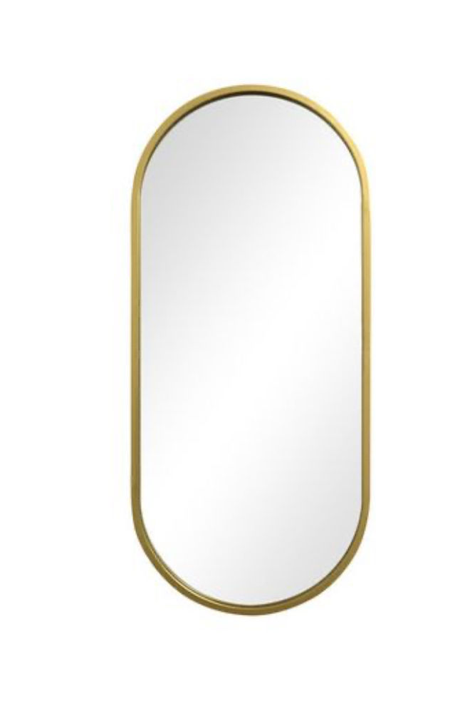 Pill Shape Mirror - GOLD  80x30cm