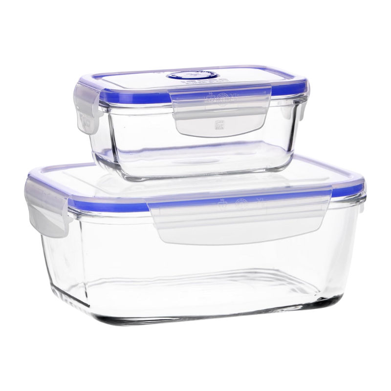 Borgonovo Superblock Rectangular Food Storage Container 2-Piece Set