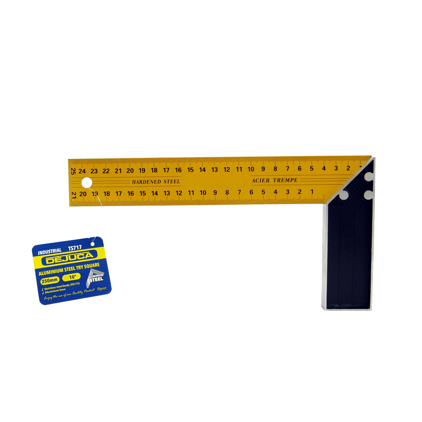 Dejuca - Try Square - Steel - 250mm - 6 Pack