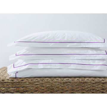 Rey's Fine Linen - Egyptian Collection - Oxford Satin Stitch Pillow Cover - Royal Lilac - Euro Continental (30 Sets)