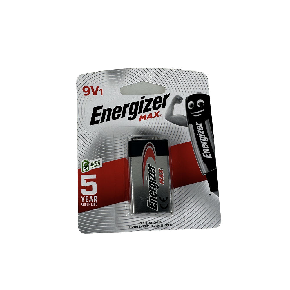 Energizer - Max 9V Alkaline Battery 6LR61 (Single Pack)
