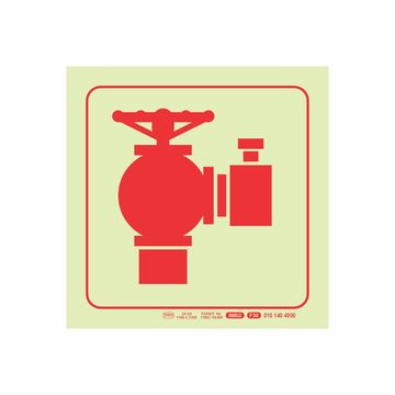 Photoluminescent 190mm Safety Sign F30 Fire Hydrant