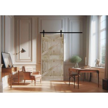 Double Z-Brace Plank Barn Door with Hardware Kit