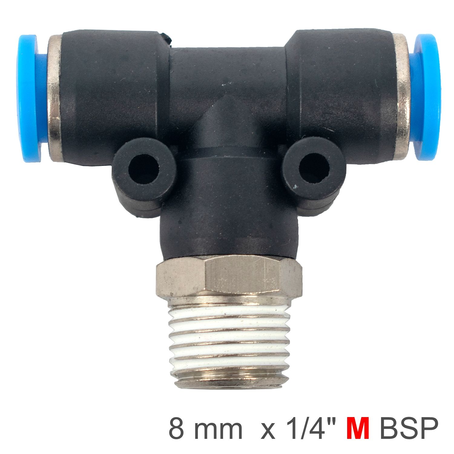 PU HOSE FITTING TEE 8MM-1/4 M