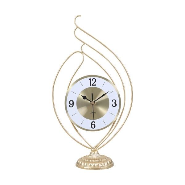 Gold Swan Style Office Desk Clock Z-001