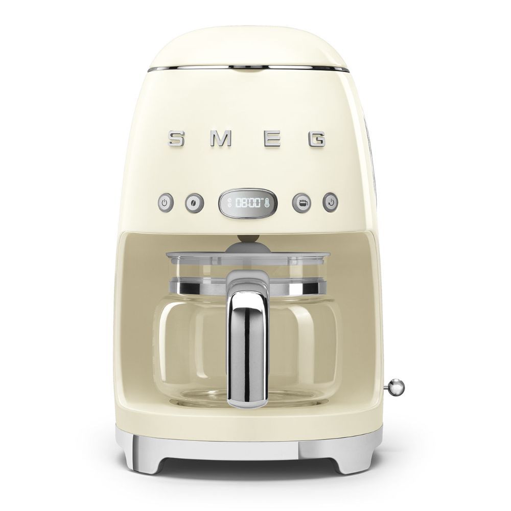 SMEG DRIP COFFEE MACHINE CREAM Programmable Filter Coffee & Retro Design