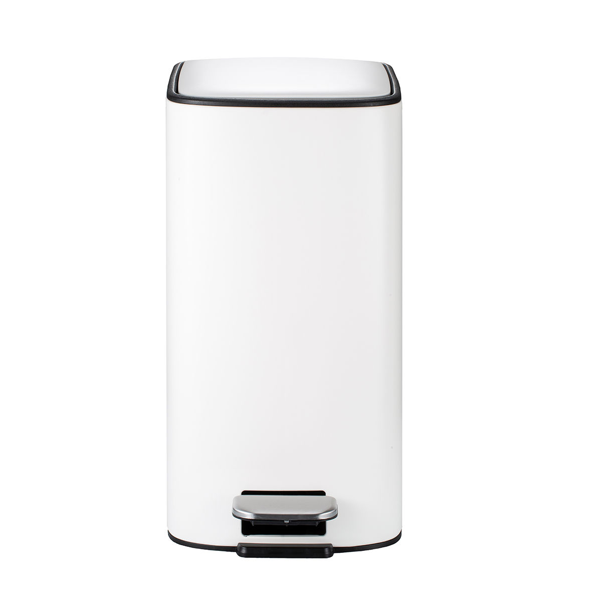 White 11.5L Stainless Steel Pedal Bin with Soft Close
