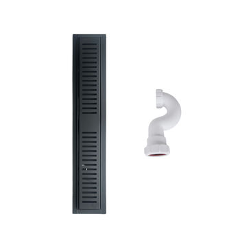 SHOWER CHANNEL + TRAP - 205MM - MATT BLACK