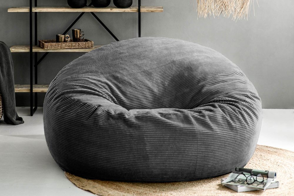 BIG BOY BEAN BAG VELVET CORD GRANITE