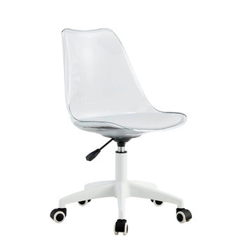 Focus - Replica Eames Chair with Wheels - Ghost