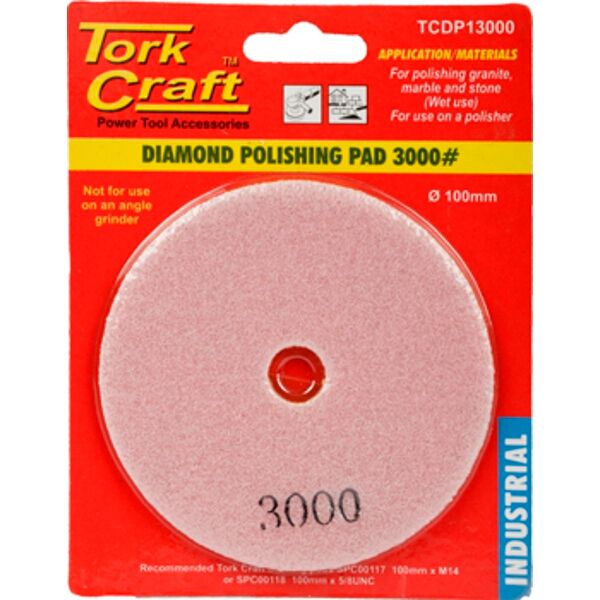 100Mm Diamond Wet Polishing Pad 3000 Grit Pink