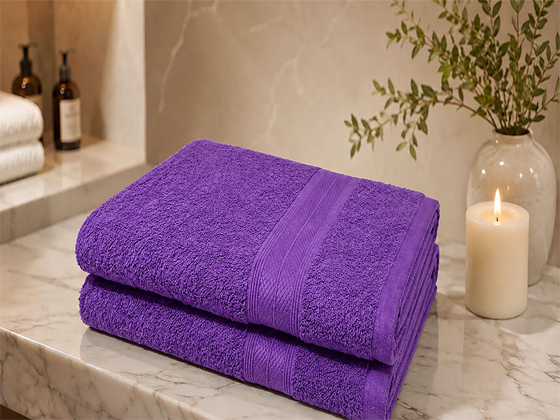 Plush 450GSM 90x150cms Bath Sheets - Royal Lilac(2pc Pack)