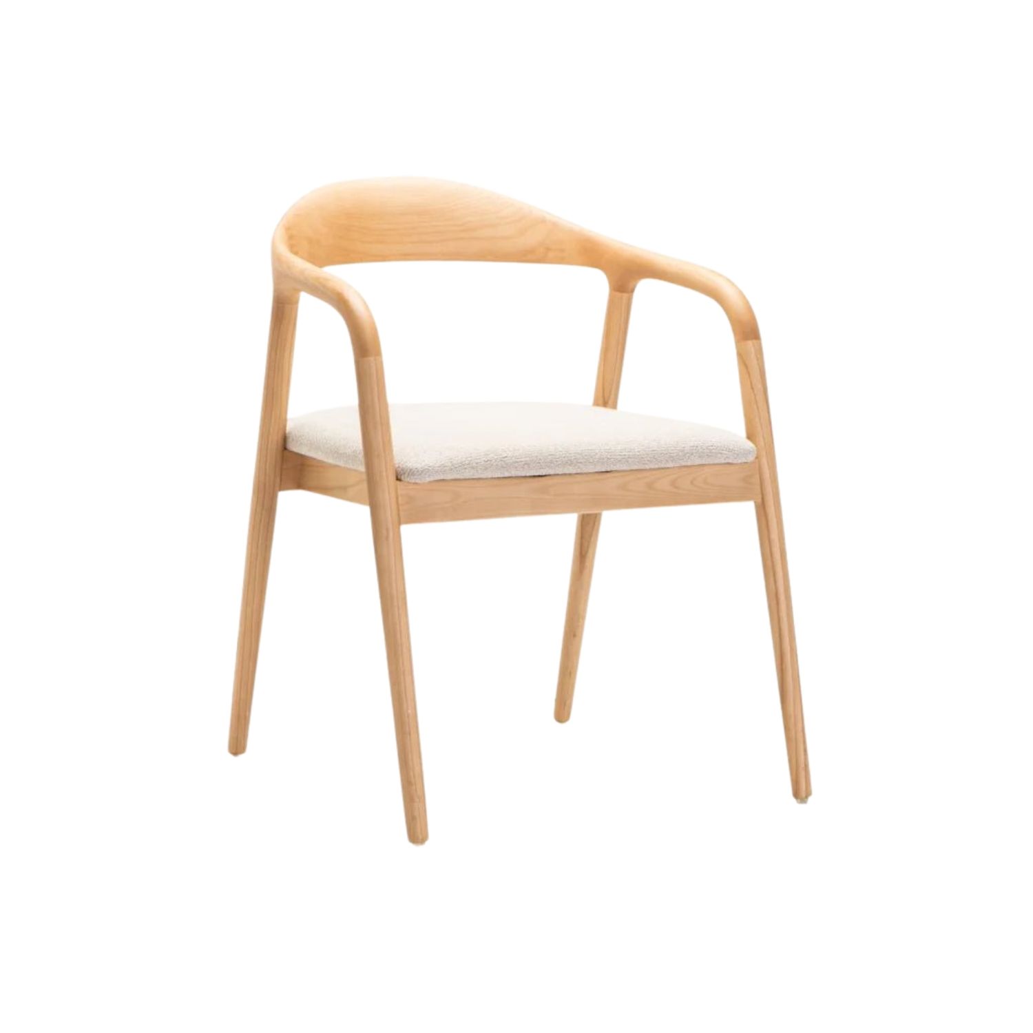 Solid Ash Wood Dining Chair - Light Oak