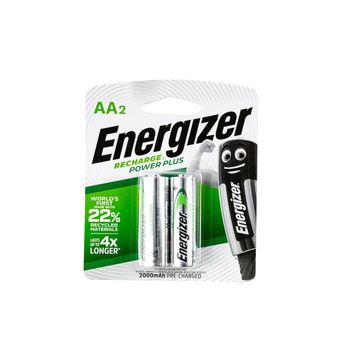 Energizer - 2 Piece - AA Batteries - Recharge - 2000MAH