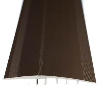 Aluminium Reducer Strip Large Dark Bronze UnDrilled 2500 x 76 Aluminium Door Strip