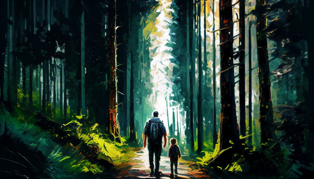 Canvas Wall Art - Canvas Wall Art-Thick Forest Abstract - B1211 - [120 x 80 cm]