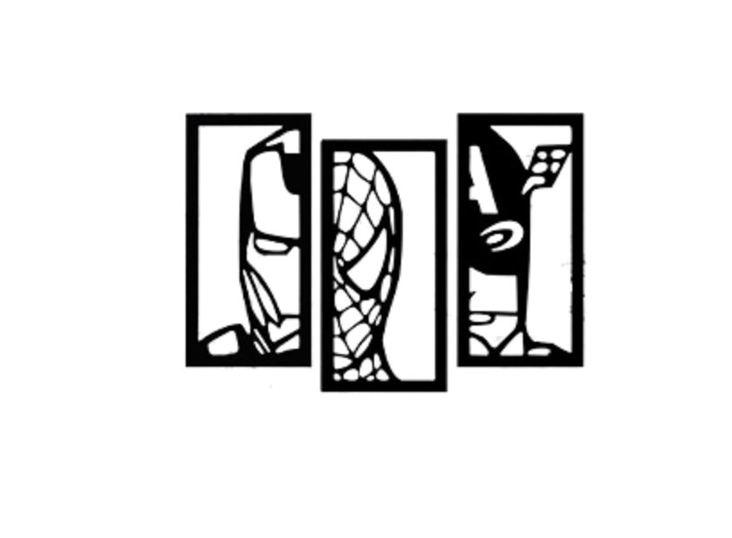 Superhero Faces wall art