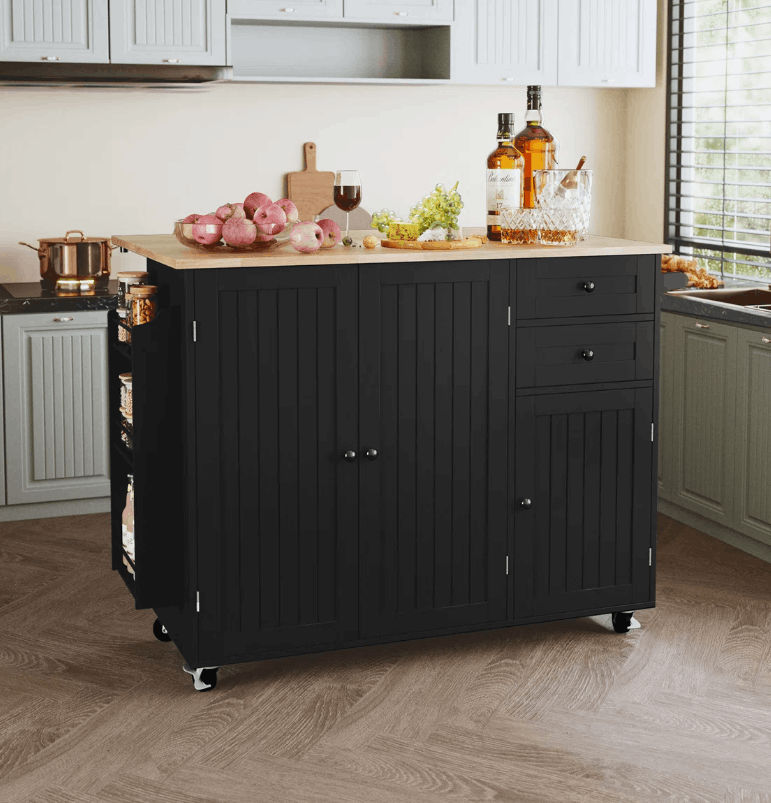Greenline Interiors Zaks Kitchen Island Black