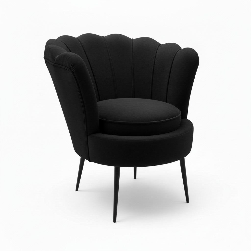 Nu Dekor - Daisy Velvet Occasional Chair - Black