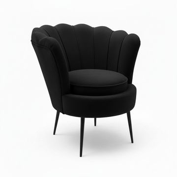 Nu Dekor - Daisy Velvet Occasional Chair - Black