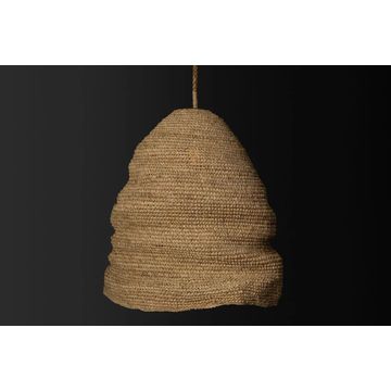 Kamya Hand-Woven Rattan Pendant Light &ndash; Enclosed Rustic Design