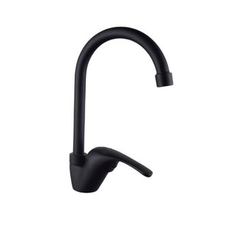 SWAN NECK MIXER SINGLE LEVER - MATT BLACK